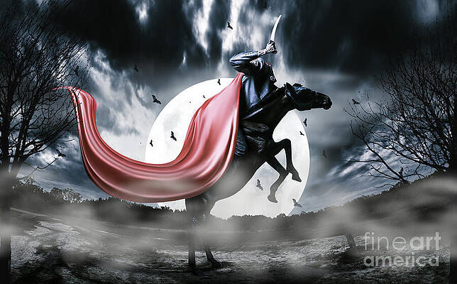 Wall Art featuring the digital art The Rise Of The Headless Horseman by Jorgo Photography