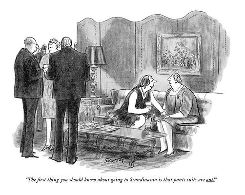 Europe Drawing - The ?rst Thing You Should Know About Going by Charles Saxon