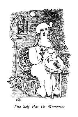Memory Wall Art featuring the drawing The Self Has Its Memories by William Steig