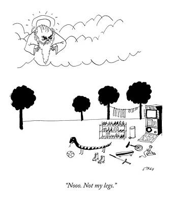 God Watching Over a Surreal Scene Wall Art