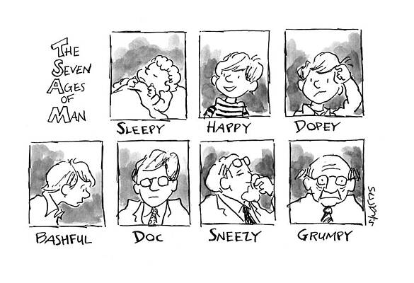 Seven Comical Ages of Man Wall Art