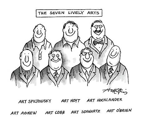 Name Wall Art featuring the drawing The Seven Lively Arts by Henry Martin