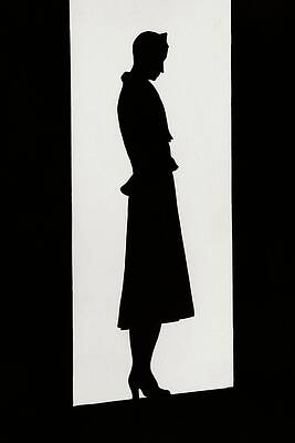 Silhouette of a Woman in Profile Wall Art