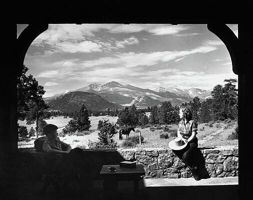 Mountain View from Ranch Porch Photograph
