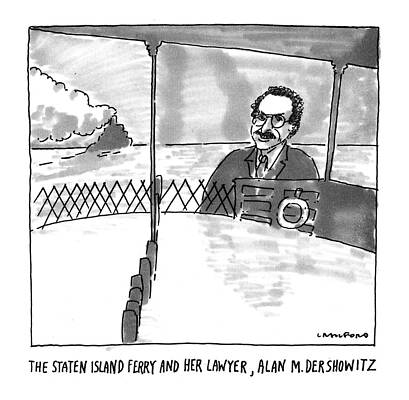 Alan Dershowitz on Staten Island Ferry Wall Art