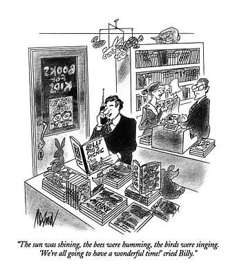 Bee Wall Art featuring the drawing The Sun Was Shining by Kenneth Mahood