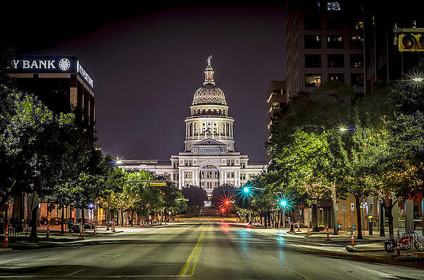 Capitol Building at Night Wall Art