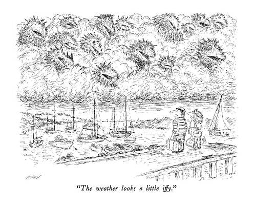 Drive Wall Art featuring the drawing The Weather Looks A Little Iffy by Edward Koren