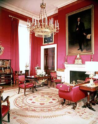 Nineteenth Century Wall Art featuring the photograph The White House Red Room by Tom Leonard