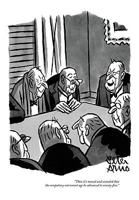 Elderly Businessmen in Discussion Wall Art