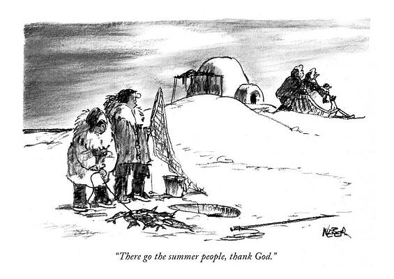 Summer Drawing - There Go The Summer People by Robert Weber