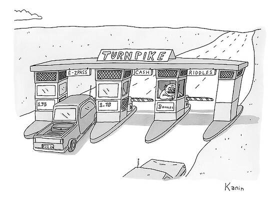 Fairy Tale Drawing - There Is A Toll Both With A Riddles Lane by Zachary Kanin