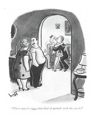 Sexy Drawing - There Must Be Some Other Kind Of Patriotic Work by Sydney Hoff