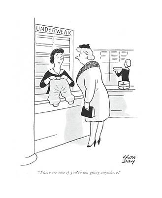 Underwear Drawing - These Are Nice If You're Not Going Anywhere by Chon Day