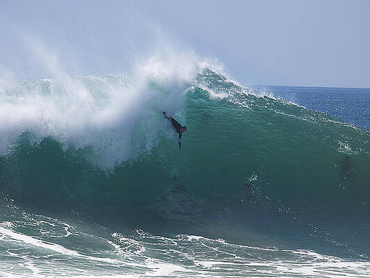 Surfer Riding a Giant Wave Wall Art