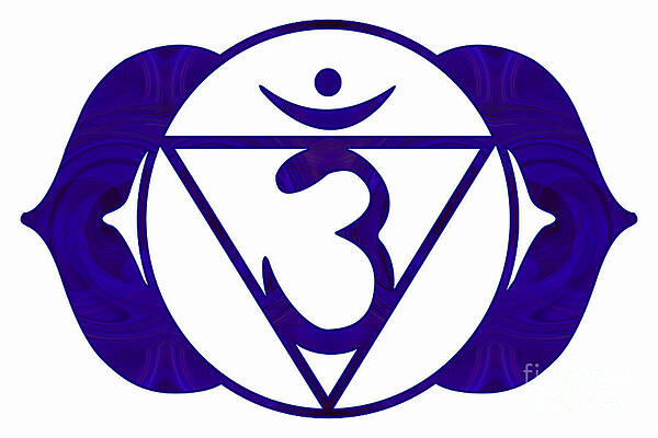 Wall Art featuring the digital art Third Eye Number Two Abstract Chakra Art By Omaste Witkowski by Omaste Witkowski