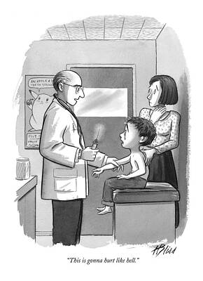 Doctor with a Nervous Child Drawing