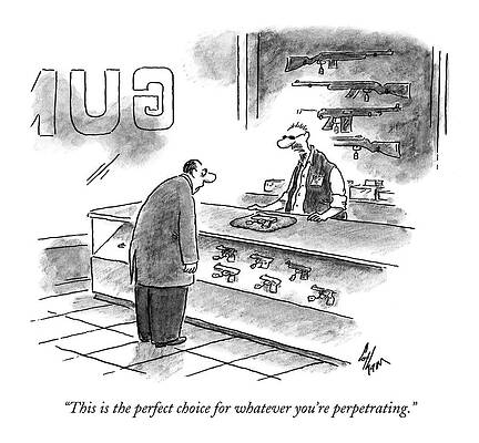 Gun Drawing - This Is The Perfect Choice For Whatever You're by Frank Cotham