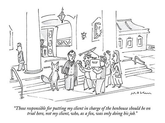 Fox on Trial Outside Courthouse Wall Art