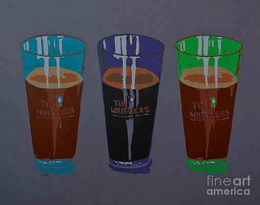 Painting - Three Beers by Laura Toth