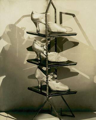 Display Wall Art featuring the photograph Three Evening Pumps On Display by Edward Steichen