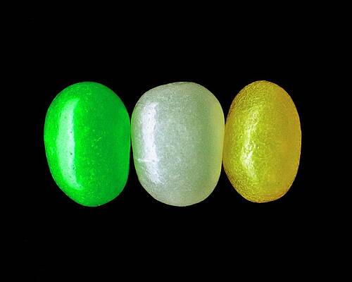 Baking Wall Art featuring the photograph Three Jelly Beans by Romulo Yanes