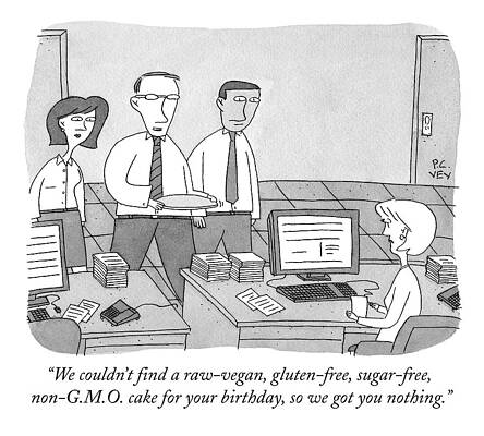 Organic Wall Art featuring the drawing Three Office Workers by Peter C. Vey