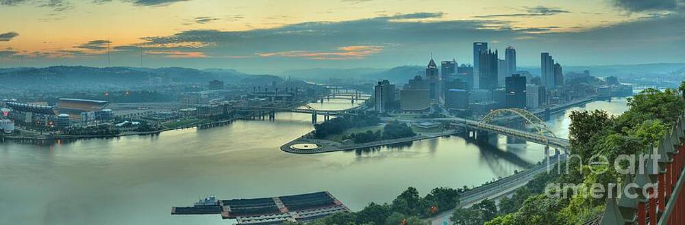 Pittsburgh Skyline at Sunrise Wall Art