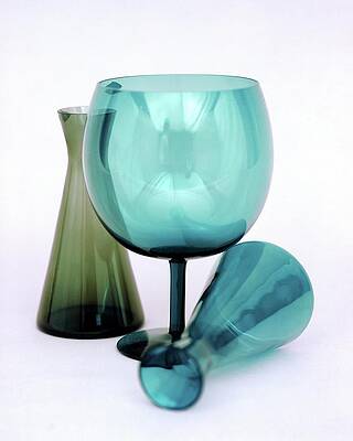 Wine Glass Wall Art featuring the photograph Three Venini Glasses by Richard Rutledge