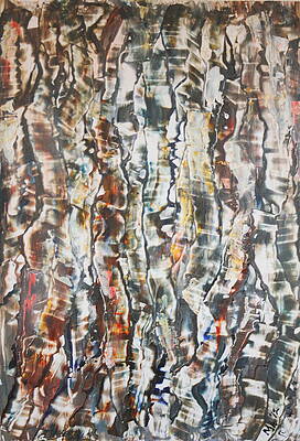 Textured Wall Art featuring the painting Tickertape 1 by Madeleine Arnett