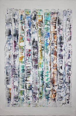 Textured Wall Art featuring the painting Tickertape 6 by Madeleine Arnett