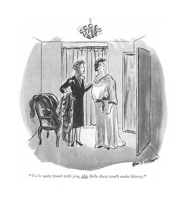 Historic Drawing - To Be Quite Frank by Helen E. Hokinson