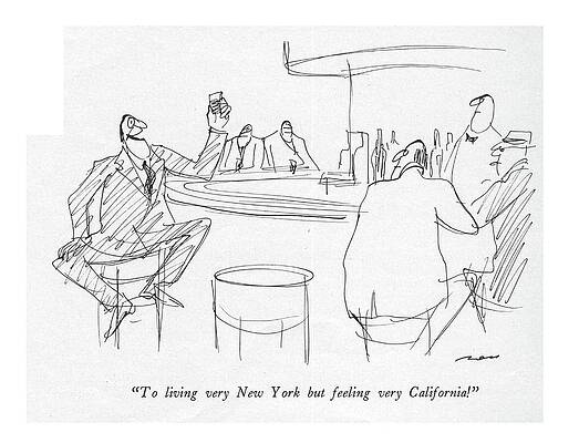 Humorous Bar Scene Drawing Wall Art