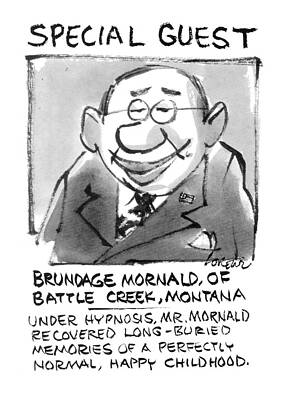 Memory Wall Art featuring the drawing Today's Special Guest
Brundage Mornald by Lee Lorenz