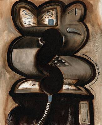 Cool Painting - Tommervik Abstract PayPhone Art Print by Tommervik