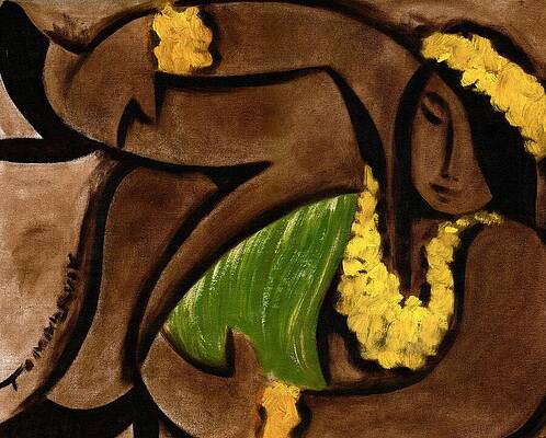 Serene Hawaiian Dancer Painting