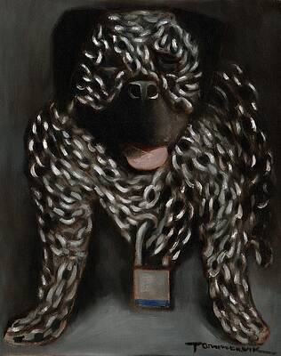 Cool Painting - Dog Chain Painting by Tommervik