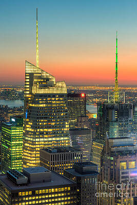 Wall Art featuring the photograph Top Of The Rock Twilight II by Clarence Holmes