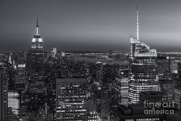 Wall Art featuring the photograph Top Of The Rock Twilight V by Clarence Holmes
