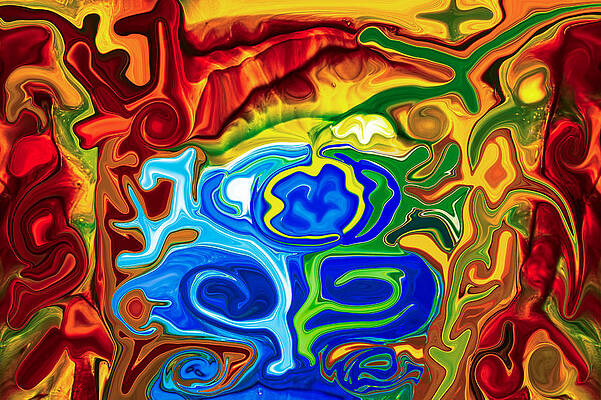 Red Painting - Totem Spirits by Omaste Witkowski