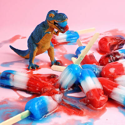 Dinosaur with Popsicles Wall Art