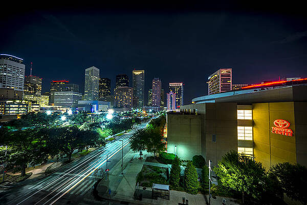 Houston Skyline at Night Photograph