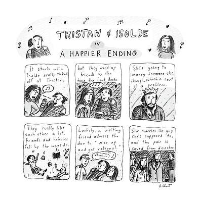 Tristan and Isolde Comic Strip Wall Art