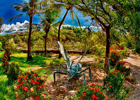 Wall Art featuring the painting Tropical Garden by Omaste Witkowski