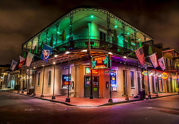 Vibrant New Orleans Corner at Night Photograph