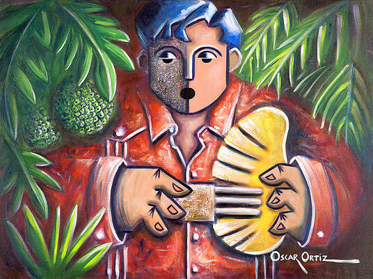 Tropical Puerto Rican Jibaro Musician Wall Art