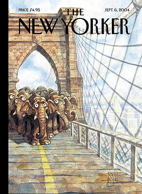 Elephants on Brooklyn Bridge Wall Art