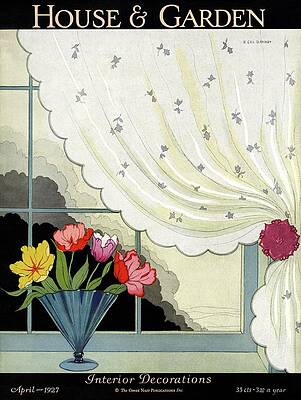 Elegant Window with Floral Arrangement Wall Art