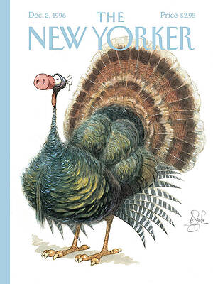 Quirky Turkey on New Yorker Cover Wall Art