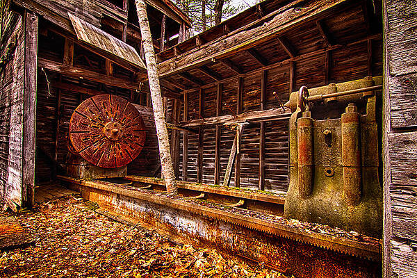Wall Art featuring the photograph Turning Shed Redstone Quarry Conway NH by Jeff Sinon